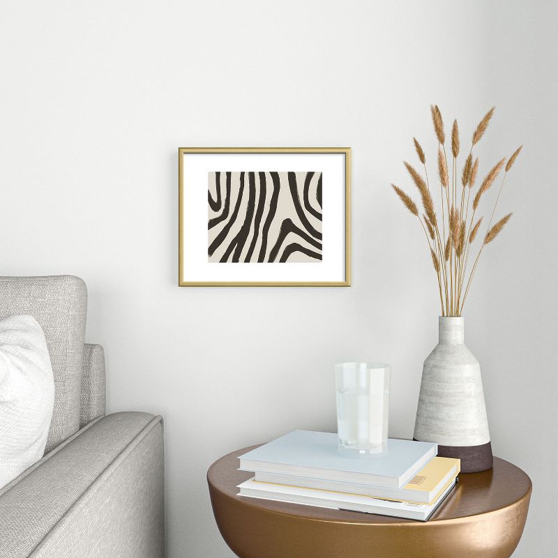 Megan Galante Painted Zebra Metal Framed Art Print - Deny Designs, 2 of 5