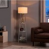 Rosary Blenn Modern Tripod Floor Lamp with Shelves and Fabric Shade - 3 of 4
