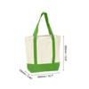 Unique Bargains Zipper Reusable Canvas Tote Bag with an External Pocket - 2 of 4