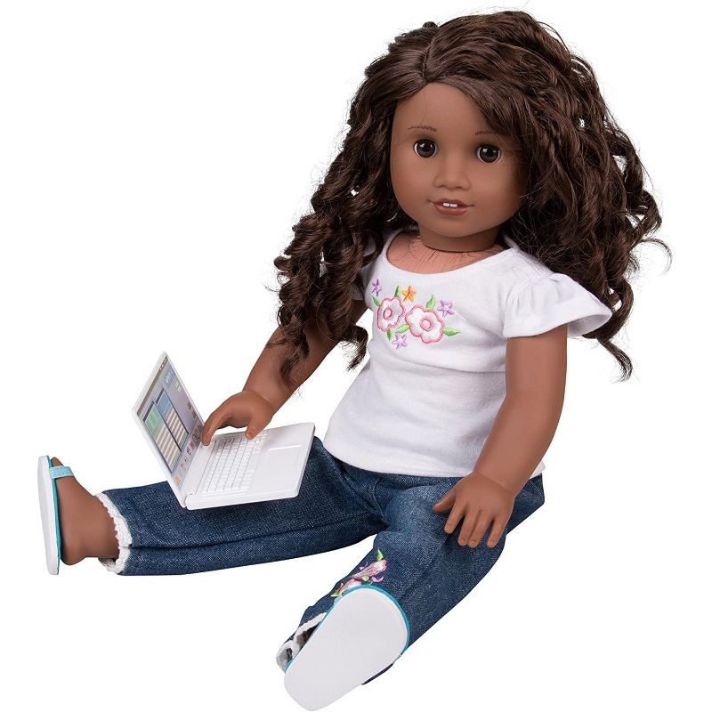 Dress Along Dolly Metal Laptop Computer with Carrying Bag for American Girl Doll, 5 of 7