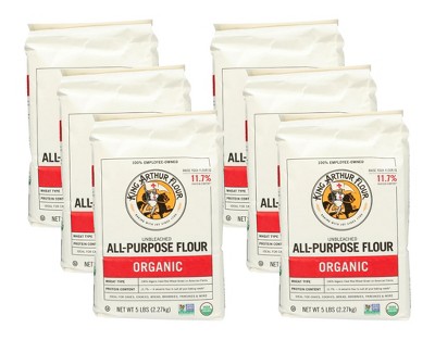 King Arthur Baking Company Organic Unbleached All Purpose Flour -- 5 lbs