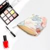 Unique Bargains Reusable Floral Print Handheld Makeup Bag White Red Pink 1 Pc - 4 of 4