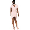 Poetic Justice Curvy Women's Dusty Mauve Crossover Hem Knee-Length Tunic Dress - 2 of 4