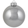 Northlight 4ct Shiny and Matte Silver Glass Ball Christmas Ornaments 4" (100mm) - 4 of 4