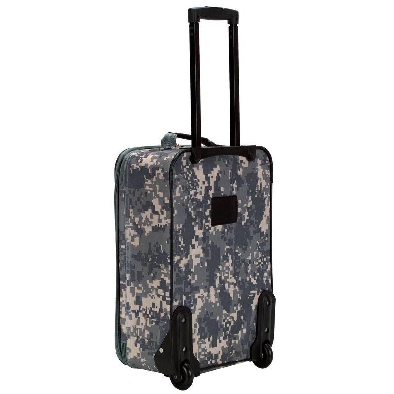 Rockland Melbourne 3pc Expandable ABS Hardside Checked Spinner Luggage Set - Camo, 2 of 9