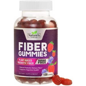 Sugar Free Fiber Gummies for Adults, Daily Prebiotic Natural Soluble Fiber Supplement & Digestive Health Support - 120 Gummies - 1 of 4