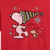 Women's - Peanuts - Snoopy Woodstock Skate Cropped Graphic T-Shirt - 2 of 4