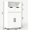 GDFStudio Akali Farmhouse 23.6'' Storage Cabinet with Double-Door, Drawers and Adjustable Shelves - 3 of 4