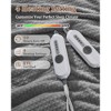 Heated Blanket King Size 90x100 Inch, Soft Flannel Electric Blankets w/ 4 Heating Levels & 10H Auto Shut Off, Washable for Bedroom Apartment, Grey - 3 of 4