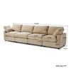 Modern Sectional Sofa 134 Inch 4-Seater Cloud Couch with Chenille Deep Seat Couches for Living Room, Bedroom and Apartment - 3 of 4