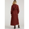 PinkBlush Rust Gauze Belted Shirt Maternity Midi Dress - 4 of 4