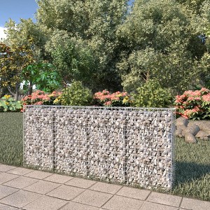 vidaXL Gabion Wall with Covers Galvanized Steel 78.7Inchx7.87Inchx33.5Inch - 1 of 4
