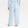 Women's High-Rise Wide Leg Linen Pull-On Pants - Ava & Viv™ - 2 of 3