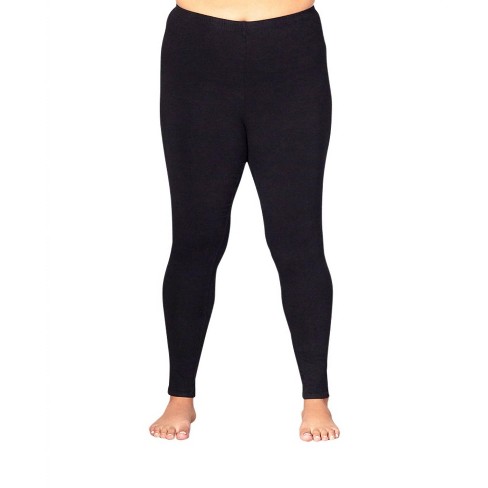 Women s Plus Size Solid Cotton Lycra Leggings On The Plus Side 1X