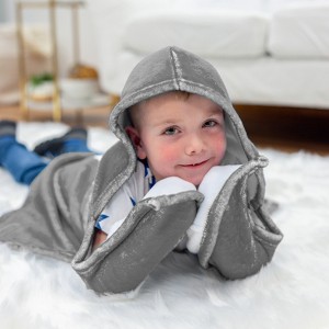 Pavilion Gift Company - Camp Cutie - 40" x 30" Children's Hooded Blanket - Throw Blankets - 1 of 4