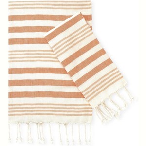 Folkulture Hand Towels Set of 2 (16 x 30) Orange Boho Decorative Hand Towel for Home Decor with Hanging Loop | 100% Cotton Turkish Hand Towels Set - 1 of 4