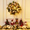 24 Inch Lighted Christmas Wreaths, Pre-lit Xmas Wreath - 2 of 4