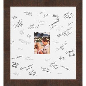 Wildwood Picture Frame, Photo Frame Wedding Guest Book Alternative, Autograph Picture Mat for Signature Board, Weddings Graduations or Retirement - 1 of 4