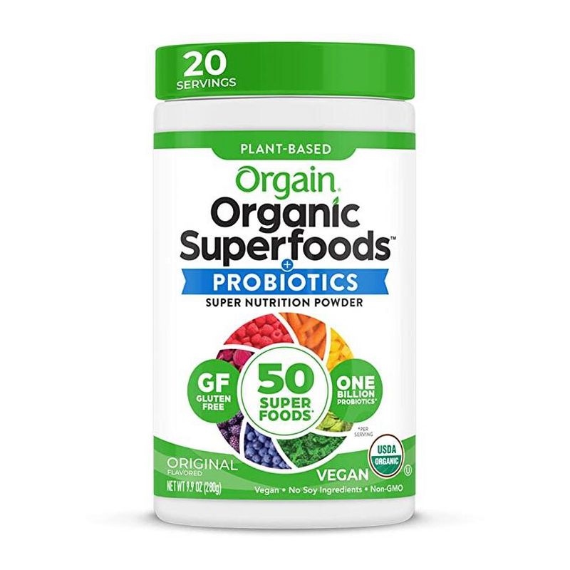 Orgain Organic Vegan Superfood Powder - Original - 9.92oz, 1 of 11