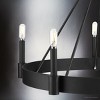 Urban Ambiance Luxury Modern Farmhouse Indoor Chandelier,  27''H x 38"W x 38''D,  Matte Black Finish, UHP4485 - 4 of 4