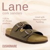 CUSHIONAIRE Lane Cork Footbed Sandals for Women –Comfortable Double Buckle Slip-On with Genuine Suede Footbed & Arch Support Slides for Women Footwear - 2 of 4