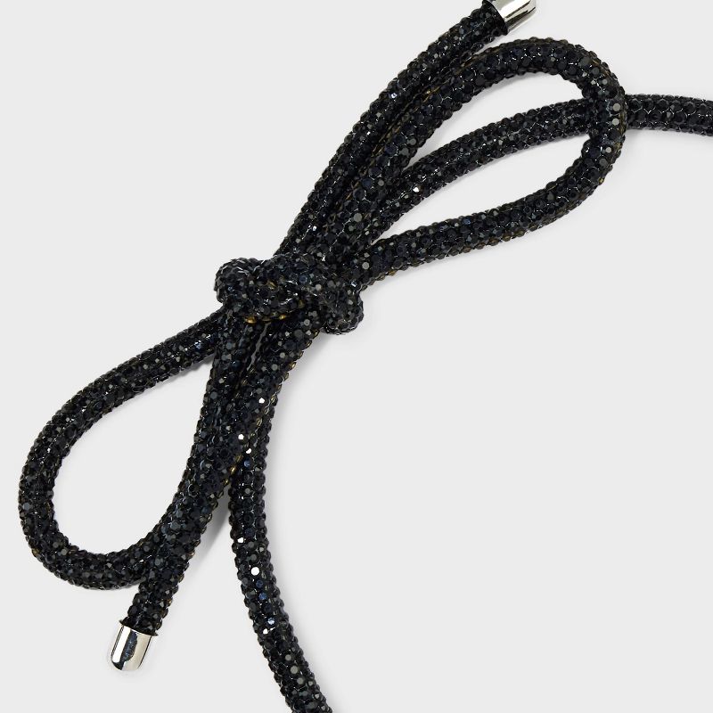 Rhinestones Bow Headband - A New Day&#8482; Black, 4 of 8