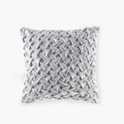 Gracie Mills Claud Vintage Ruched Velvet Square Decor Pillow