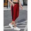 Women's Pajama Bottoms Lounge Pants Casual Cropped Trouser with Pockets & Drawstring - 3 of 4