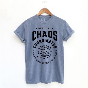Simply Sage Market Women's Official Chaos Coordinator Short Sleeve Garment Dyed Tee - 1 of 2