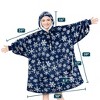 PAVILIA Wearable Blanket Hoodie Adults, Faux Shearling Cozy Oversized Hooded Sweatshirt, Warm Fleece Two Pockets - 4 of 4