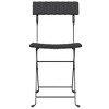 vidaXL 2 pcs Black Folding Bistro Chairs with Durable Poly Rattan and Steel Frame for Garden and Terrace - 4 of 4