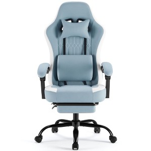 JIONJOY Ergonomic Gaming Chair with Footrest - High Back Lumbar Support, Adjustable Recline& Height, Swivel Computer Desk Chair - 1 of 4