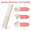 Unique Bargains Stainless Steel Rounded Ends Gentle Care Pet Comb 3 Pcs - 4 of 4