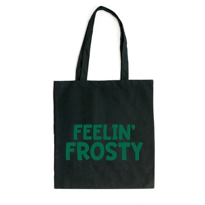 City Creek Prints Feelin' Frosty Canvas Tote Bag - 15x16 - Black