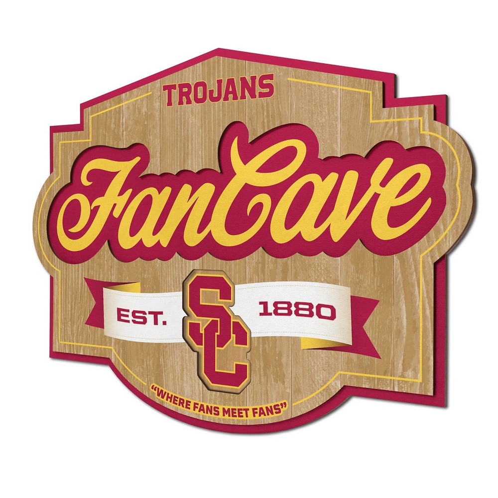 Photos - Coffee Table NCAA USC Trojans Fan Cave Sign - 3D Multi-Layered Wall Display, Official T