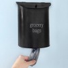 AuldHome Design Enamelware Grocery Bag Holder; Wall-Mounted Modern Farmhouse Style Plastic Bag Dispenser - 2 of 4