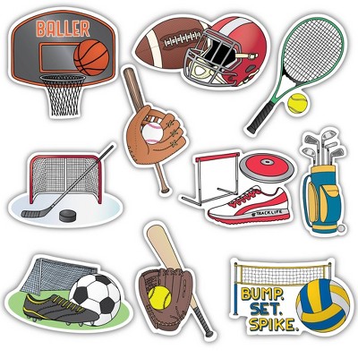 Big Moods Sports Sticker Pack 10pc : Target