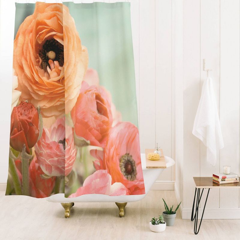 Deny Designs Bree Madden Spring Ranunculus Shower Curtain, 3 of 4