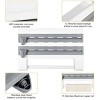 Kitchen Roll Dispenser Paper Roll Holder Plastic Wrap Film Foil Paper Organizer w/ Cutter Wall Mounted for Kitchen Bathroom - 4 of 4