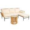 Nestfair 3pc Wicker Outdoor Sectional Sofa Set with Cushions White - 2 of 4
