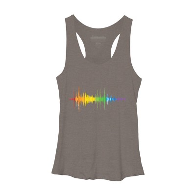 Adult Design By Humans Soundwave Rainbow Pride By Truemilk Racerback Tank Top