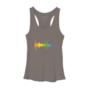 Adult Design By Humans Soundwave Rainbow Pride By Truemilk Racerback Tank Top - 1 of 2