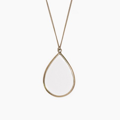 sanctuaire Stained Glass Tear Drop Necklace Antique Gold
