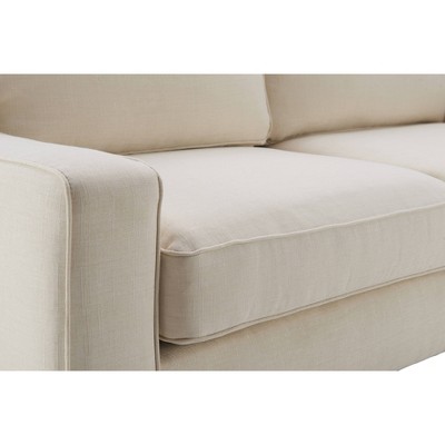 Palisades Light Cream Linen 73" Compact Sofa with Removable Cushions