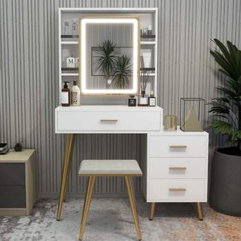 Neutypechic Vanity Table with Mirror and Drawers Vanity Table Set