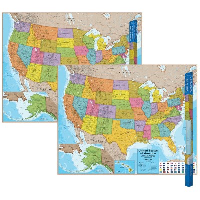 Hemispheres Scratch Off World 24 X 36 Laminated Wall Map : Target