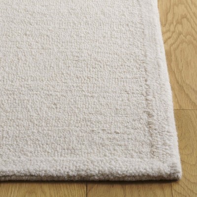 Ivory Beige Hand-Tufted Wool Rectangular Area Rug 4' x 6'