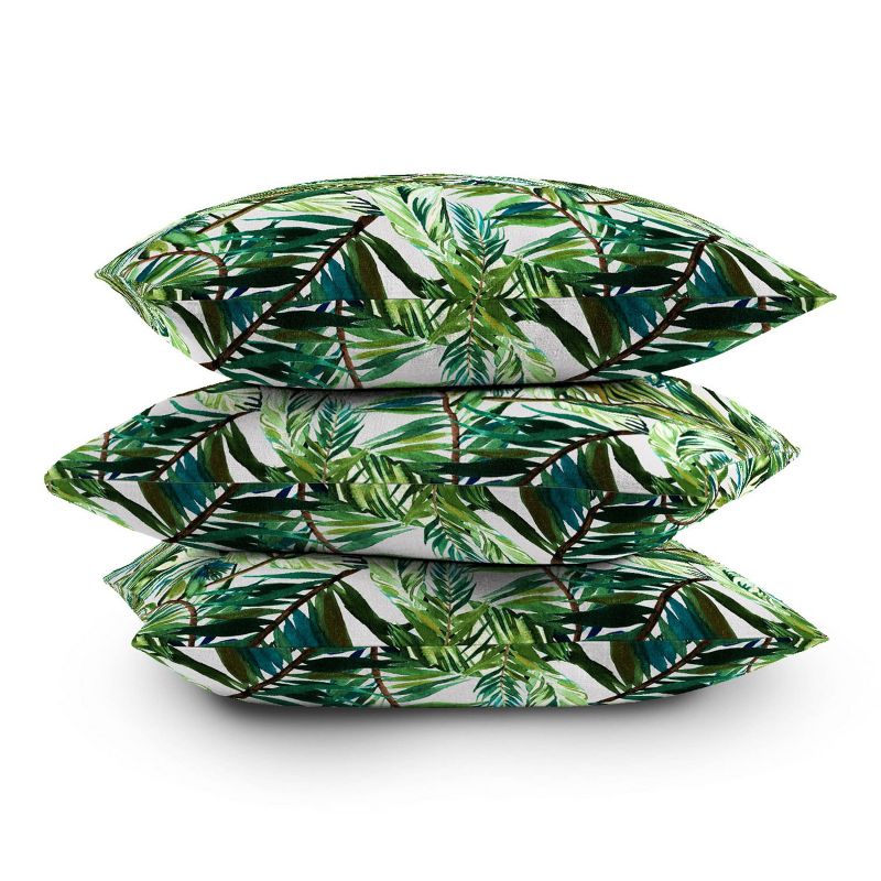 Marta Barragan Camarasa Leaf the Jungle Watercolor Outdoor Throw Pillow Green - Deny Designs, 4 of 5
