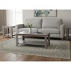 HomeRoots Set of Three 42" Gray Coffee Table With Shelf - 2 of 4