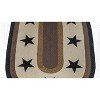 Earth Rugs Black Stars Oval Braided Area Tread 5'x8' Rustic Farmhouse Decor - 2 of 3